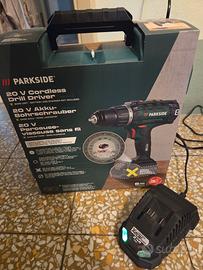 Trapano parkiside 20 V e caricabatterie