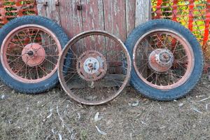 ruote complete per moto d epoca ,storica 