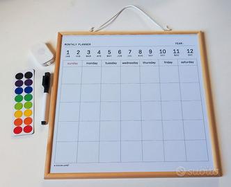 Calendario Kikkerland lavagna bianca