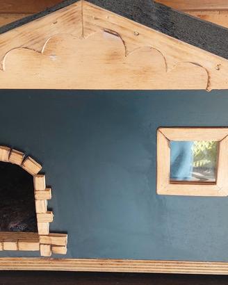 casetta in legno  per gatti