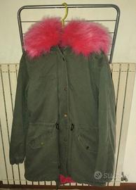 Parka donna Verde militare con pelliccia 