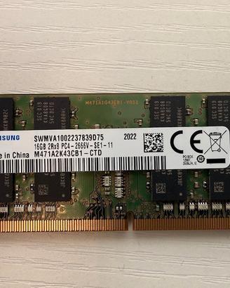 RAM Samsung 16GB DDR4 2666 SODIMM notebook