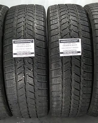 4 PNEUMATICI USATI 195/60R16c 99T CONTIVAN CONTINE