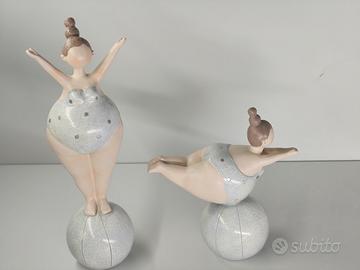 Boltze Giada Woman set 2 statue tuffatrici resina