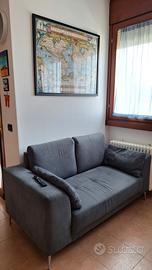 Divano 2 posti grigio antracite 160cm