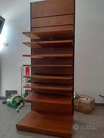 Scarpiera espositore in legno e metallo 