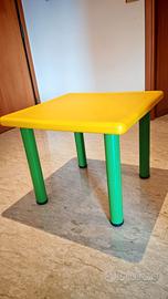 Tavolino bambini "Strong" giallo + sedia verde 
