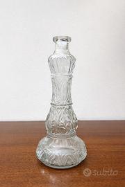 Bottiglia / caraffa vintage in vetro stampato