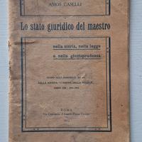 Libro antico 1912 "Lo stato giuridico del maestro"