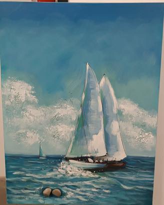 SCONTO Quadro Moderno "Vele in Mare"  