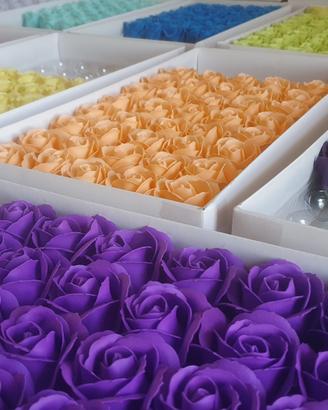 🌹 ROSE DI SAPONE DECORATIVE – LOTTI DA 50 PEZZI🌹