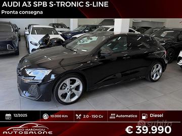 Audi A3 SPB 2.0 150 Cv S tronic S-Line FINANZIABIL