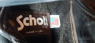 SCHOTT  GIUBBOTTO  IN PELLE , MADE IN U.S.A.