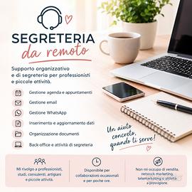 Segreteria da remoto - gestione organizzativa 