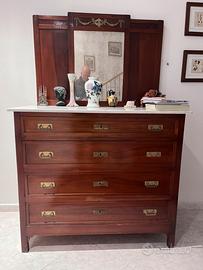 Como completo di specchio con 2 comodini anno 1907