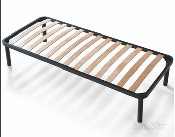 2 Reti letto singolo 80x190 + 2 materassi singoli