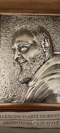 Quadro Padre Pio in Argento 925