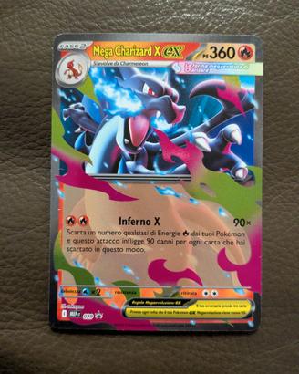 Carta Pokémon Mega Charizard X ex 029 RARA