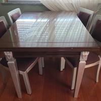 tavolo allungabile con 6 sedie