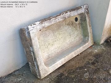 Lavelli in marmo bianco di Carrara