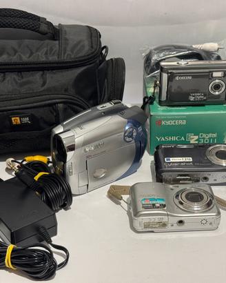 Lotto fotografia e videocamera vintage Canon Sony
