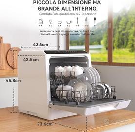 Hermitlux Mini Lavastoviglie 6 Programmi, 5 Copert