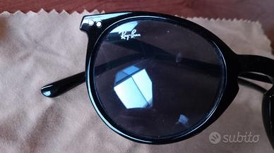 Occhiali da sole retrò Ray Ban Asbury neri rotondi