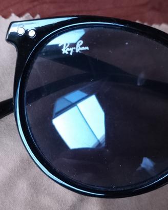 Occhiali da sole retrò Ray Ban Asbury neri rotondi