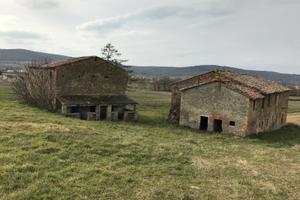 Casale in pietra e mattoni con annesso e terreno