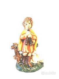 Presepe 10 cm pastore suonatore pecora CARTAPESTA