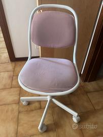 Sedia scrivania bambina rosa Ikea