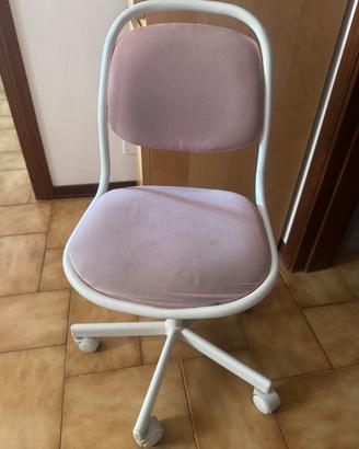 Sedia scrivania bambina rosa Ikea