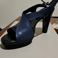 Sandali Hogan blu con tacco