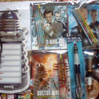 Dr Who lavagna,block notes,cacciavite sonico,carte