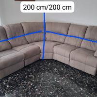 Divano angolare microfibra grigio tortora