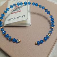 bracciale Svarovski  oro 750 e cristalli luccicant