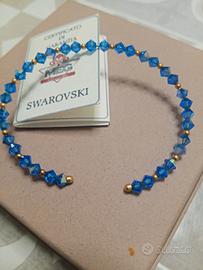 bracciale Svarovski  oro 750 e cristalli luccicant