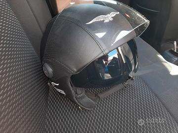 casco pelle + ricami Moto Guzzi