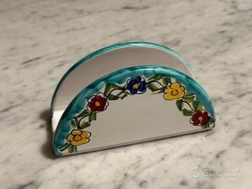 Portatovaglioli in ceramica vietrese originale