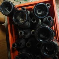 bottiglie da vino nere antiche