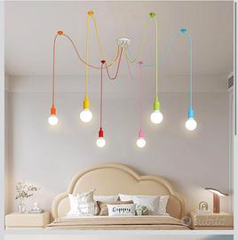 Lampadario ragno colorato
