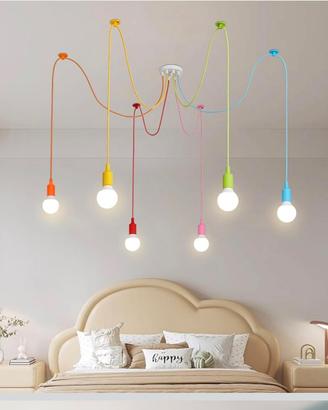 Lampadario ragno colorato