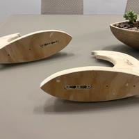 Rack ganci in legno vintage bianco