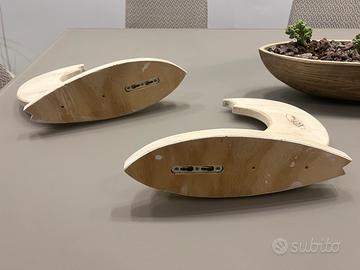 Rack ganci in legno vintage bianco