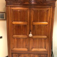 Mobile antico legno noce armadio dispensa due ante