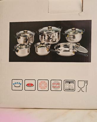 SET PENTOLE NUOVE 12 pz con cartone