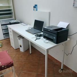 tavolo per studio ufficio con cassettiera