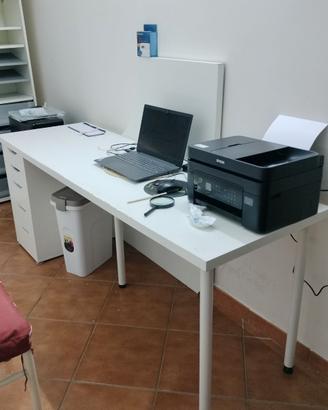 tavolo per studio ufficio con cassettiera