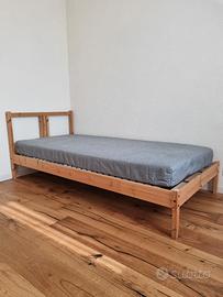 Letto singolo IKEA FJELLSE con rete e materasso