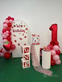 Set compleanno fragole fragoline